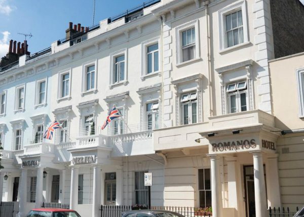 Exterior of Romanos Hotel